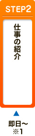 step2 仕事の紹介 即日~ ※1