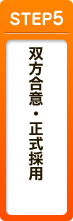step5 双方合意・正式採用